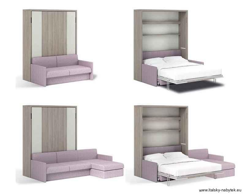 Sklápacia posteľ s rohovou sedacou súpravou NOBU PENISOLA