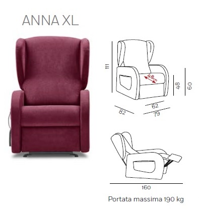 ANNA-ANNA XL-ANNINA- relaxačné TV kreslo - 3 velikosti