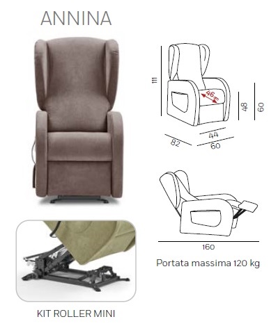 ANNA-ANNA XL-ANNINA- relaxačné TV kreslo - 3 velikosti