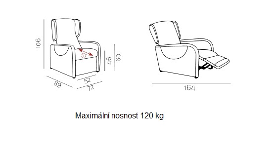 DYNAMICA - relaxačné TV kreslo s tromi motormi