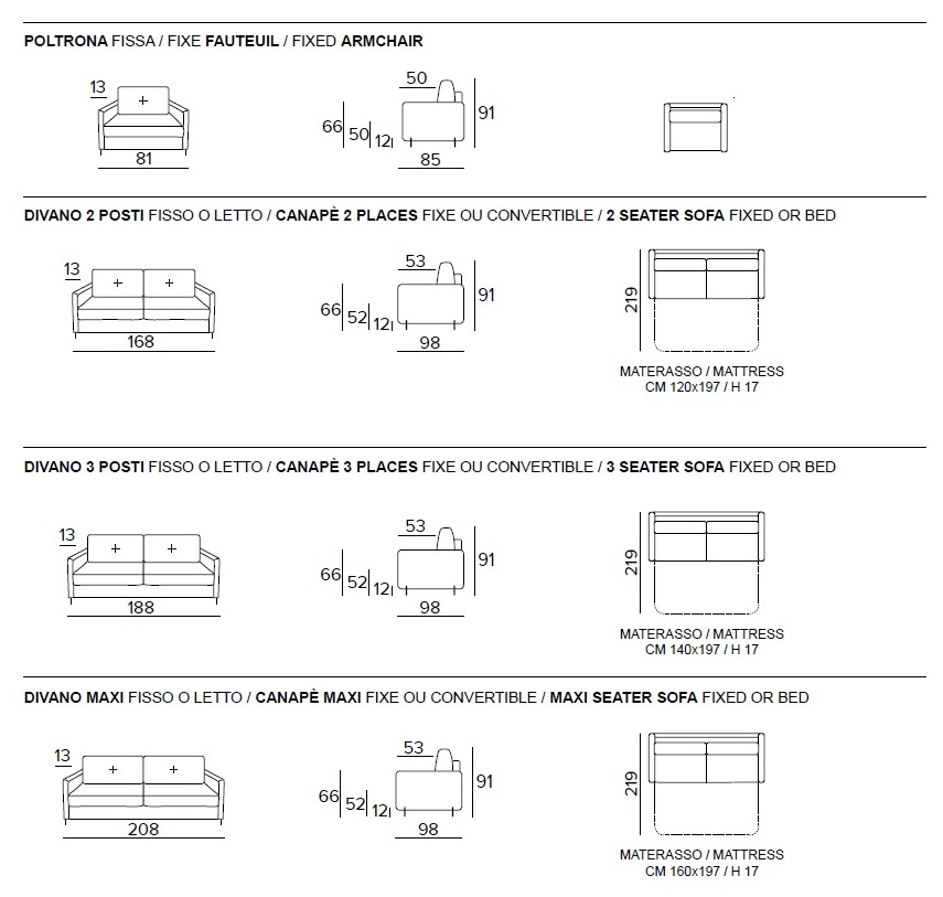 BRIO EXPRES - 3-místná MAXI rozkládací pohovka,